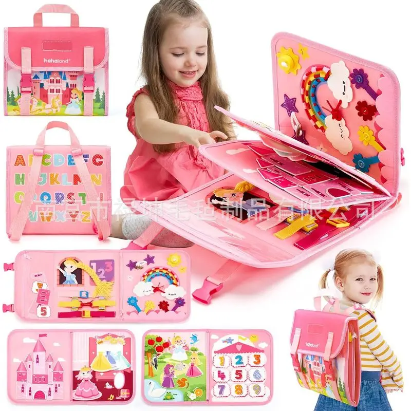 Kids Education Book - Princess Montessori Felt Busy Board Toddler