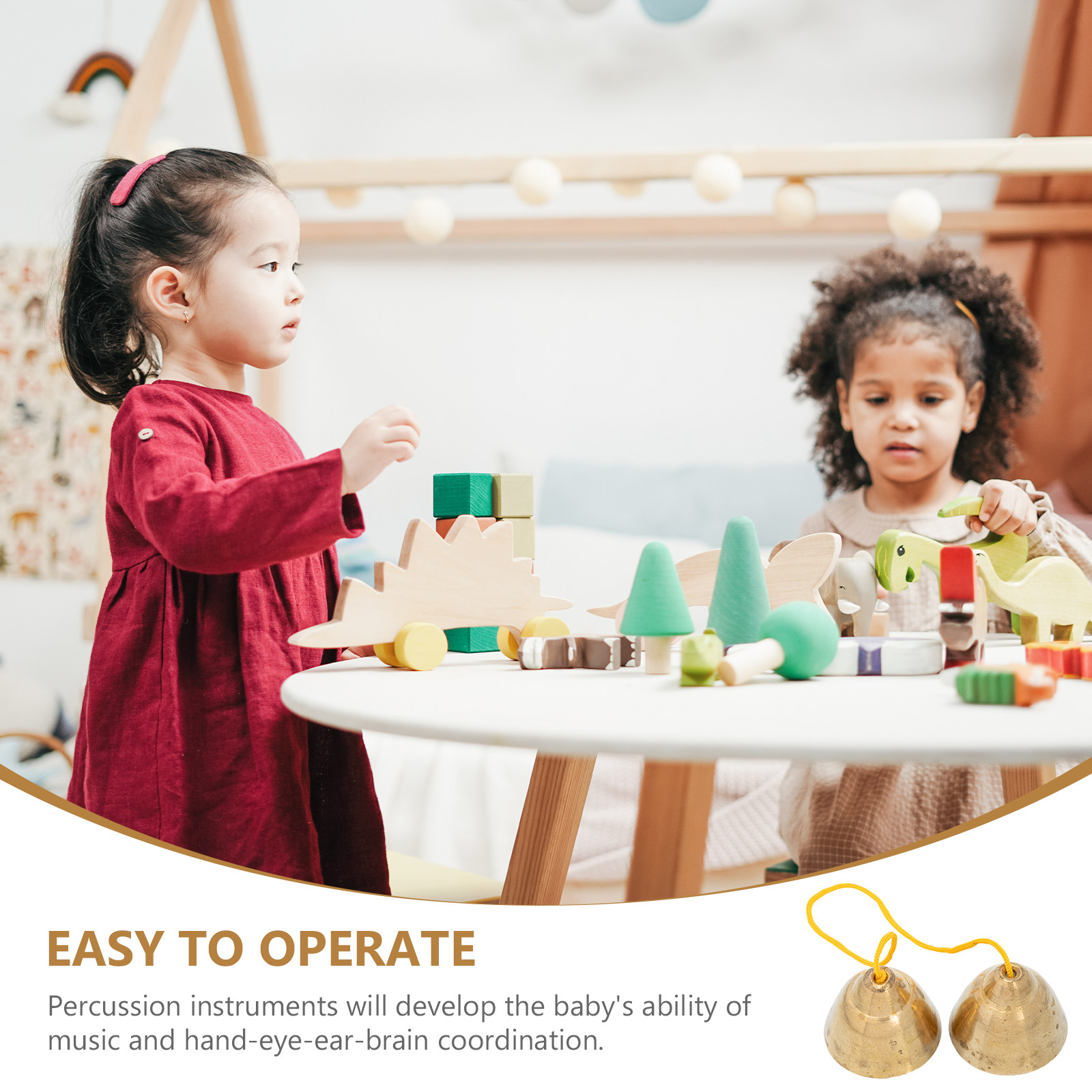 1Pair Premium Copper Kids Musi - огляд і ціна Kids Education Bell