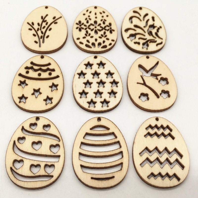 50Pcs Laser Cut Wooden Eggs fo - огляд і ціна Happy Kids Education