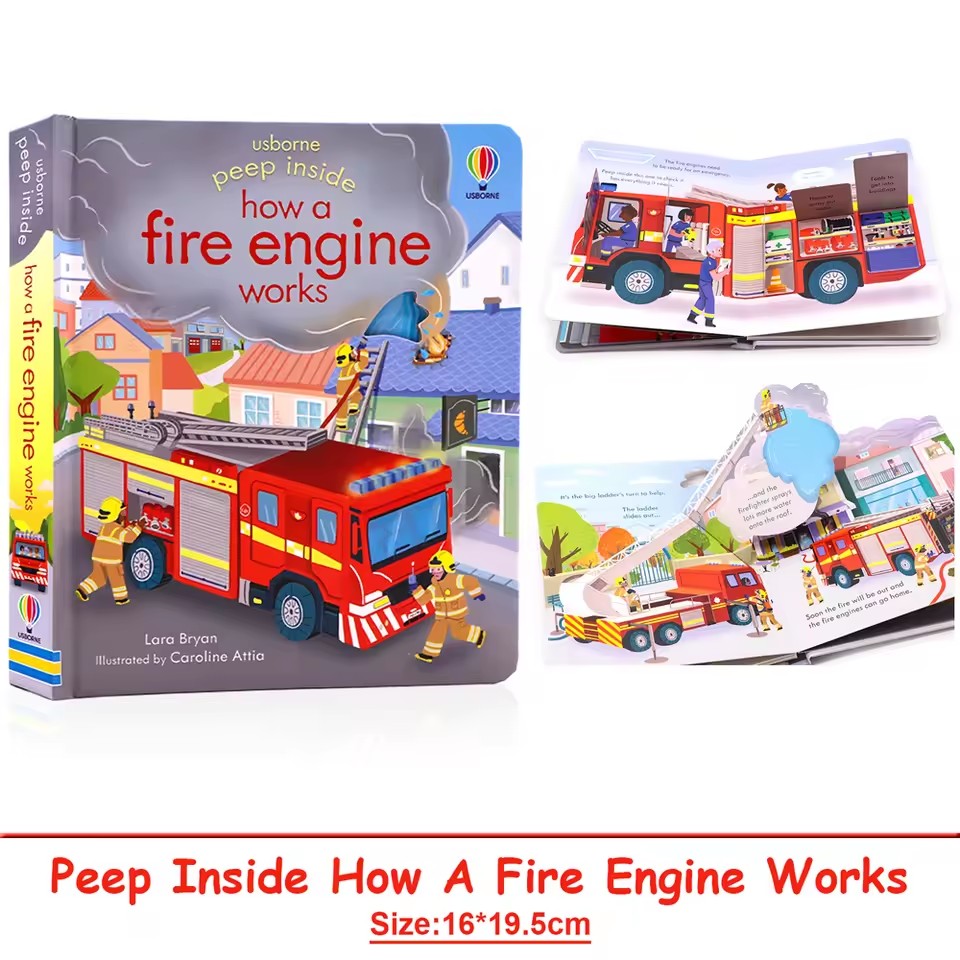 Usborne Peep Inside How A Fire - огляд і ціна Kids Education Book