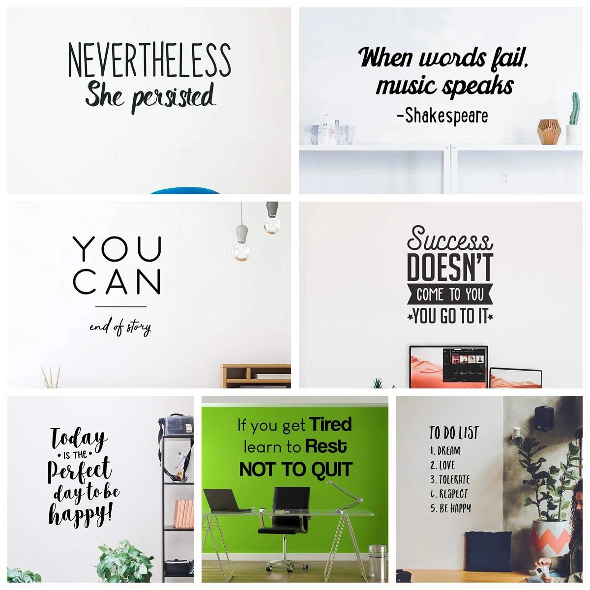 1pc Quotes Wall Sticker Self-a - огляд і ціна Kids Education Quotes