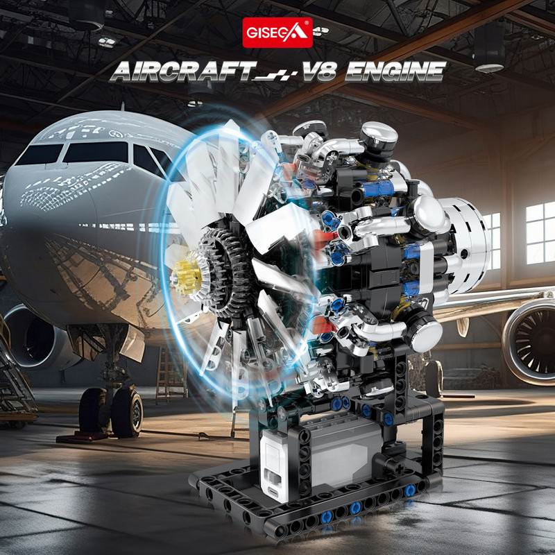 G8910 Aviation V8 Engine 558pc - огляд і ціна Kids Education Kit