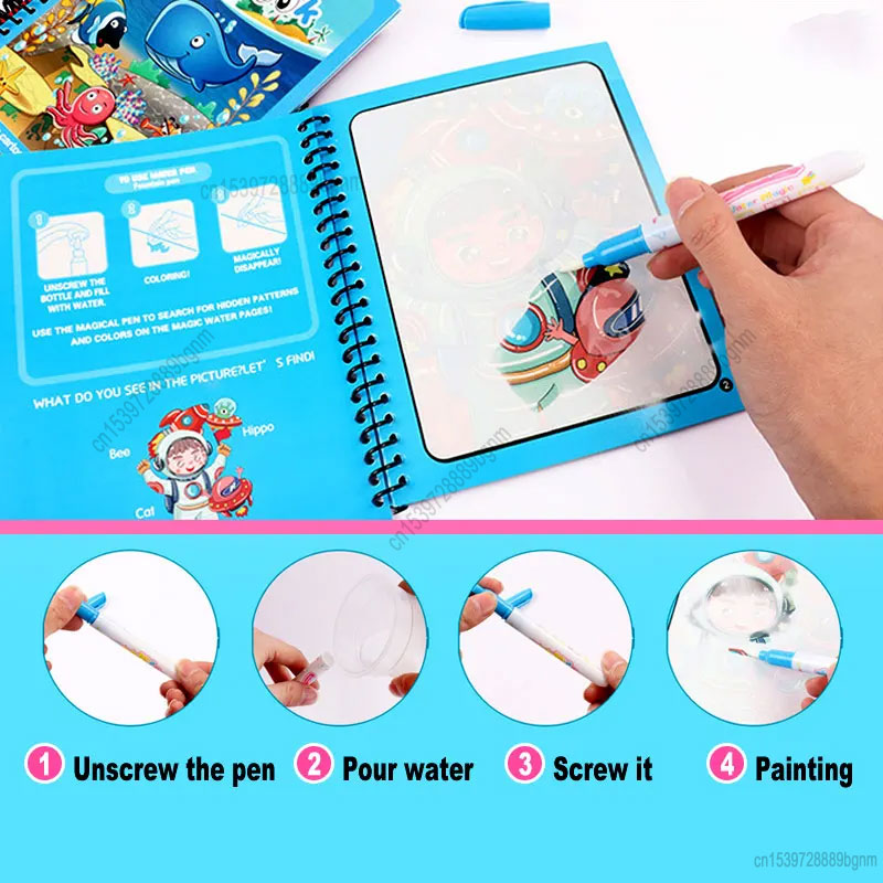 Cartoon Magic Water Painting C - огляд і ціна Kids Education Book