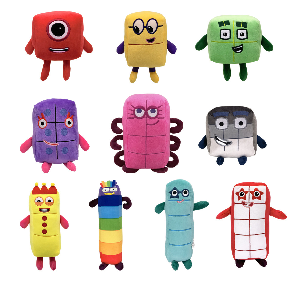 10pcs Cartoon number Plush Dol - огляд і ціна Kids Education Number