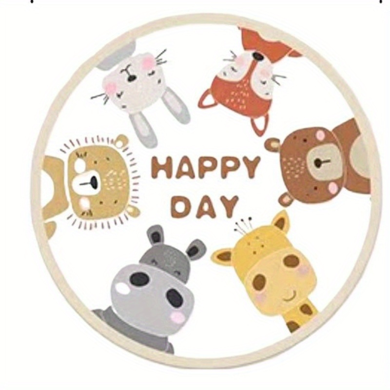 Happy Animals Round Rug Flanne - огляд і ціна Happy Kids Education