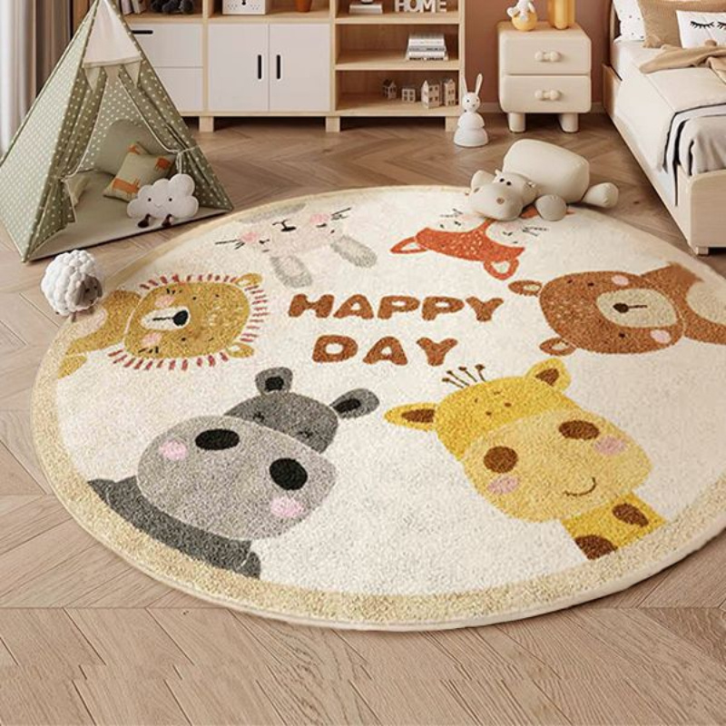 Happy Animals Round Rug Flanne - огляд і ціна Happy Kids Education