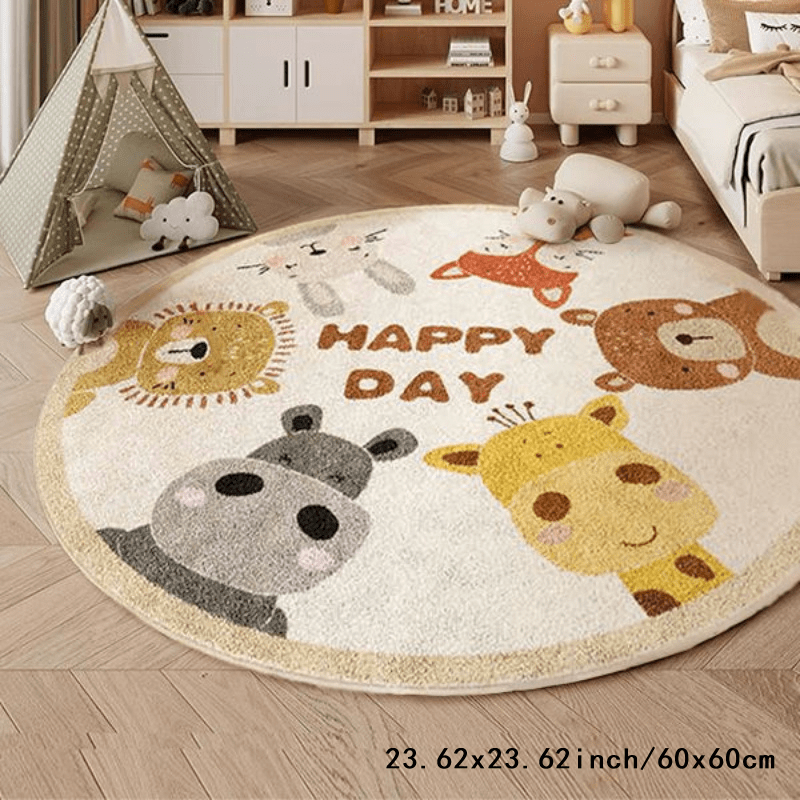 Happy Animals Round Rug Flanne - огляд і ціна Happy Kids Education