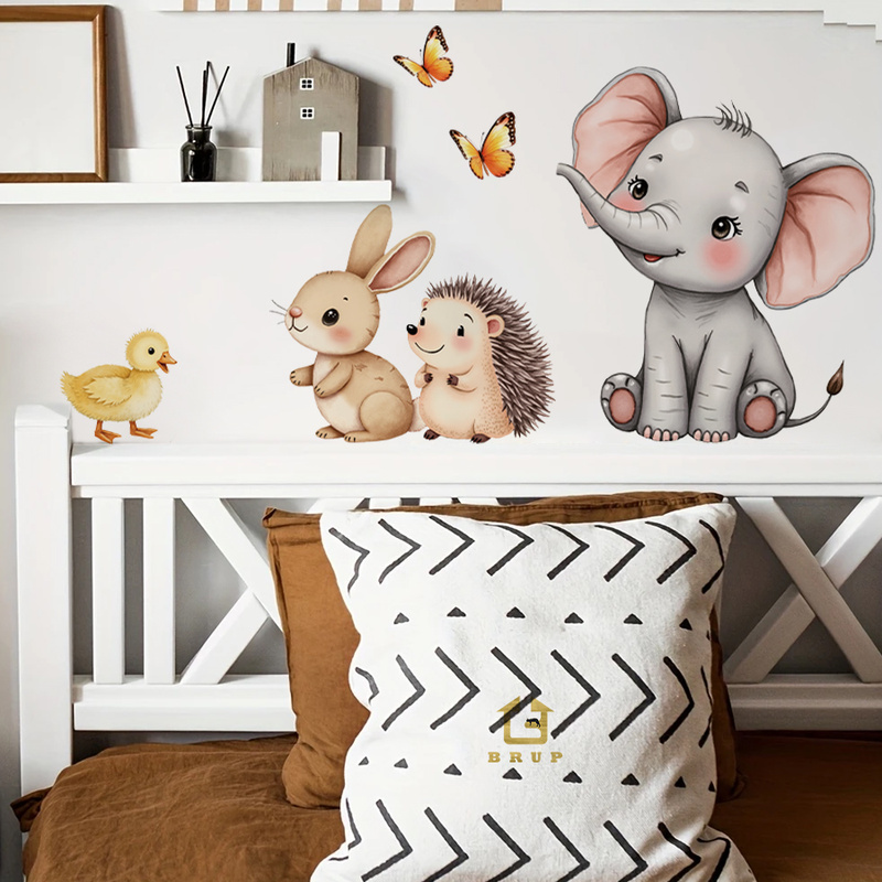 Cartoon Animal Wall Sticker -  - огляд і ціна Kids Education Quotes