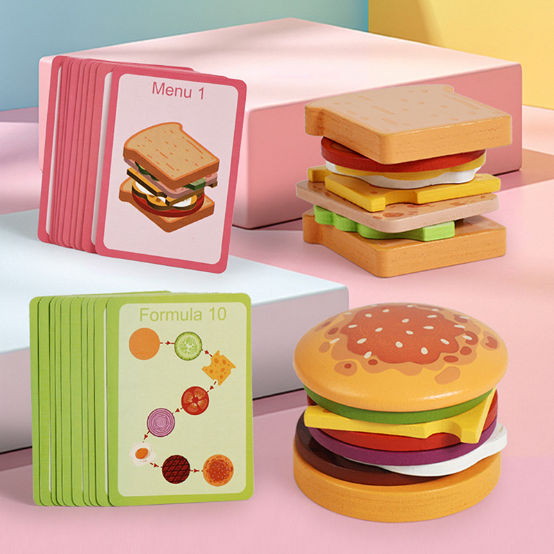 【HAPPY】Wooden Hamburg Sandwich - огляд і ціна Happy Kids Education