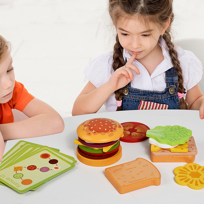 【HAPPY】Wooden Hamburg Sandwich - огляд і ціна Happy Kids Education