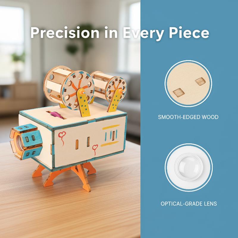 Wooden Film Projector DIY Buil - огляд і ціна Kids Education Film
